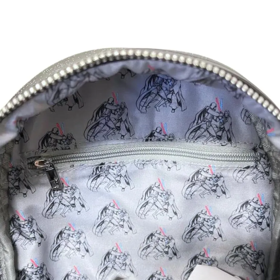 Star Wars - Darth Vader & Obi-Wan Lightsaber Light Up Glow in the Dark 10" Faux Leather Mini Backpack