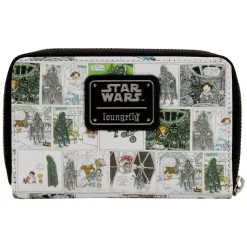Star Wars - Darth Vader Comic Strip 4” Faux Leather Zip-Around Wallet