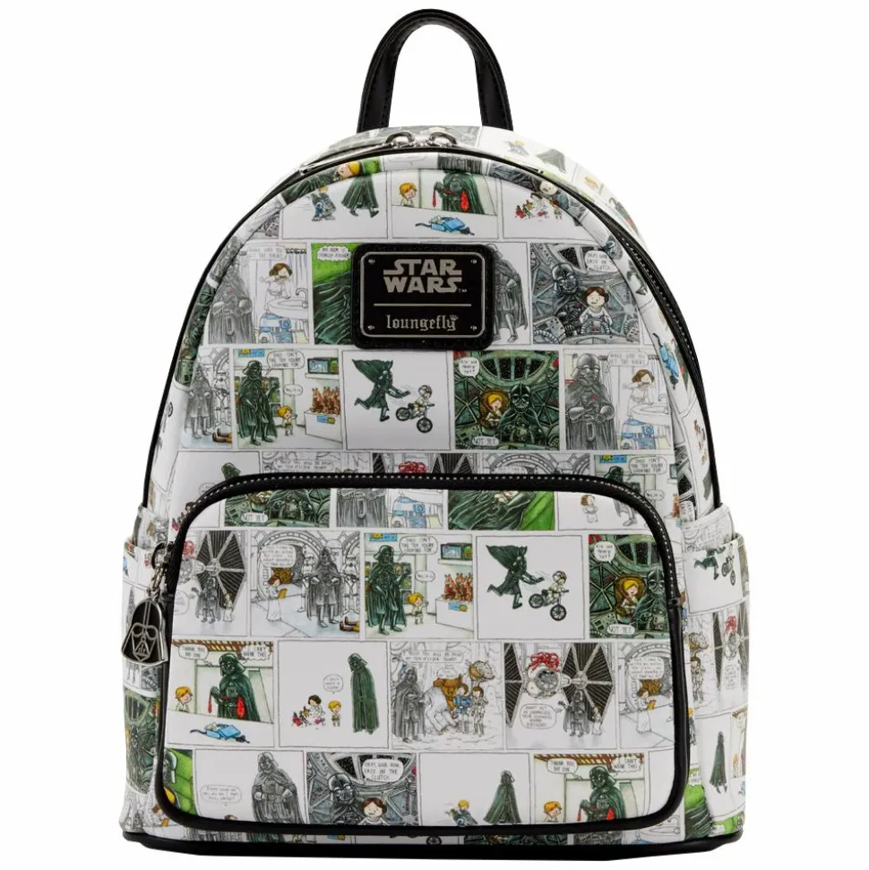 Star Wars - Darth Vader Comic Strip 10” Faux Leather Mini Backpack