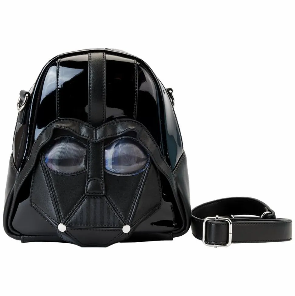 Star Wars - Darth Vader Figural Helmet Lenticular 9” Faux Leather Crossbody Bag