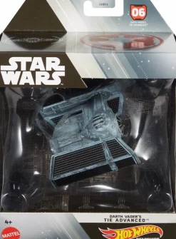 Star Wars - Darth Vader's Tie Advanced Hot Wheels Starships Select 4" Die-Cast Vehicle Replica