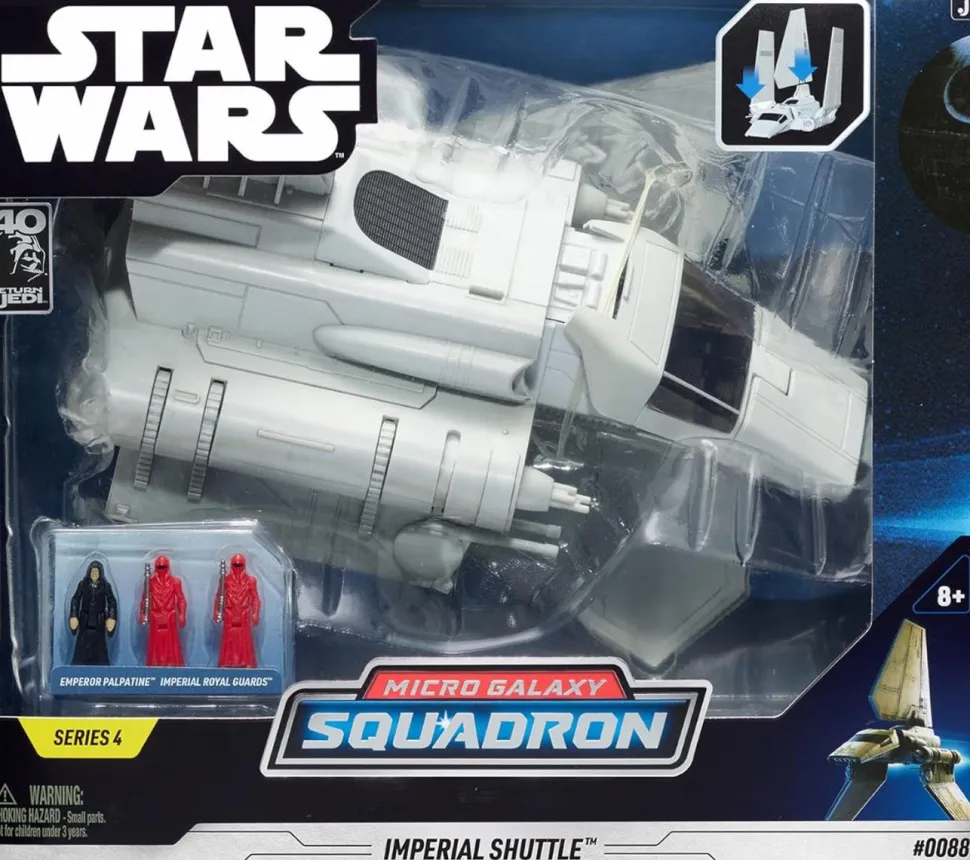 Star Wars - Micro Galaxy Squadron Imperial Shuttle Starship Class 8" Vehicle & Figure Playset (Series 04)