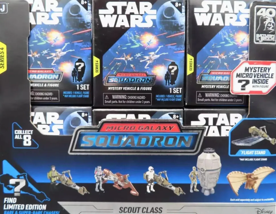 Star Wars - Micro Galaxy Squadron Series 04 Scout Class Mystery Vehicle & Figure Blind Box (Display of 12)