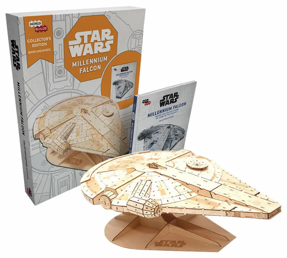 Star Wars - Millennium Falcon IncrediBuilds Collectors Edition Hardcover Book & Wooden Model Set