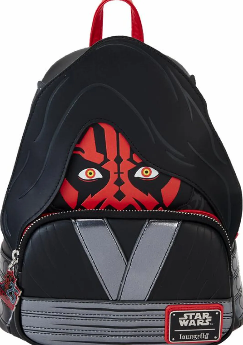 Star Wars - Phantom Menace 25th Anniversary Darth Maul Cosplay Glow in the Dark 10" Faux Leather Mini Backpack