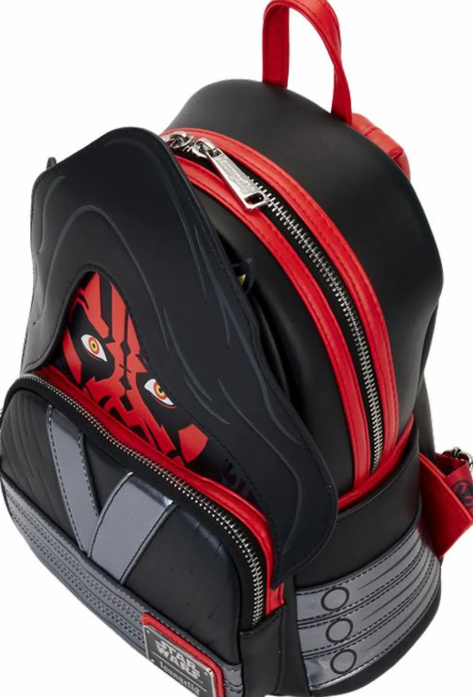 Star Wars - Phantom Menace 25th Anniversary Darth Maul Cosplay Glow in the Dark 10" Faux Leather Mini Backpack
