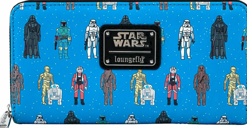Star Wars - Retro Kenner Action Figures 8” Faux Leather Zip-Around Wallet