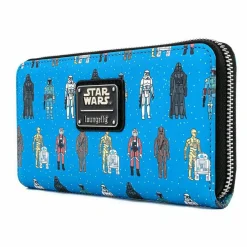 Star Wars - Retro Kenner Action Figures 8” Faux Leather Zip-Around Wallet