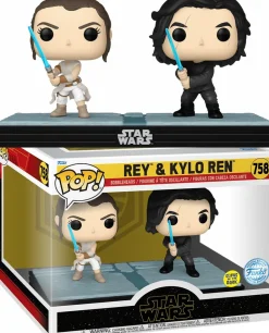 Star Wars - Rey & Kylo Ren Glow-in-the-Dark Pop! Moment Vinyl Figure