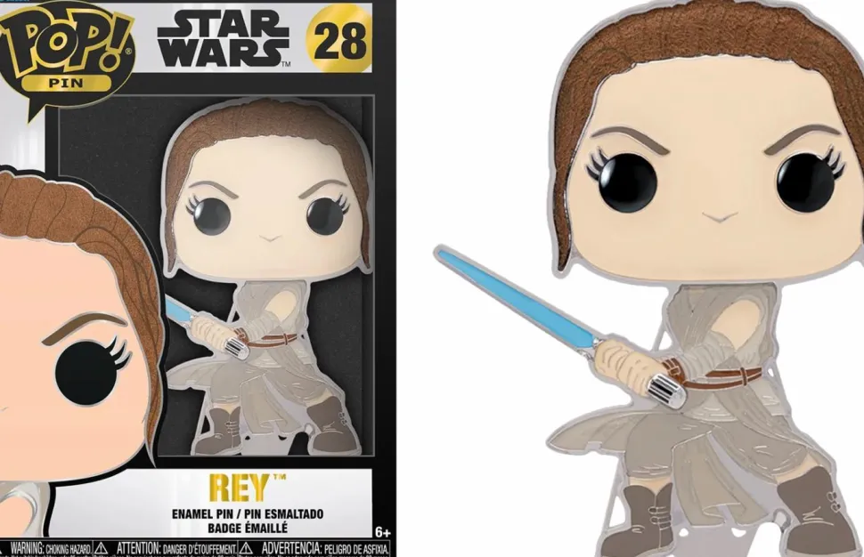 Star Wars - Rey Glow in the Dark 4” Pop! Enamel Pin