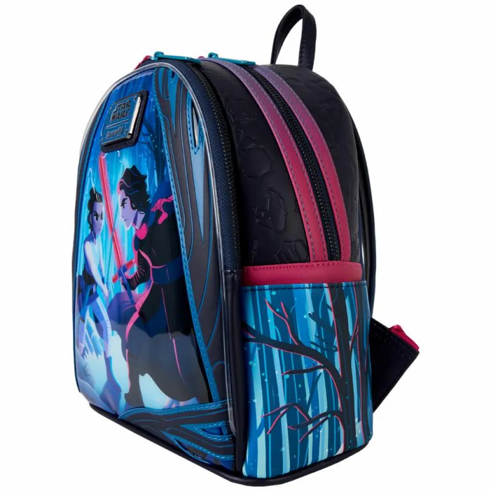 Star Wars - The Force Awakens Rey & Kylo Light Up 10" Faux Leather Mini Backpack