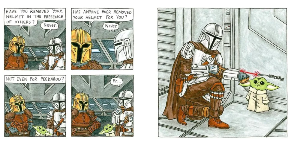 Star Wars - The Mandalorian and Child by Jeffrey Brown Hardcover Book