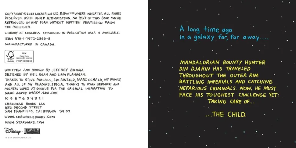 Star Wars - The Mandalorian and Child by Jeffrey Brown Hardcover Book