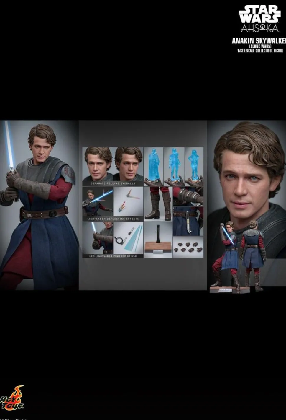 Star Wars: Ahsoka - Anakin Skywalker (Clone Wars) 1/6th Scale Hot Toys Action Figure