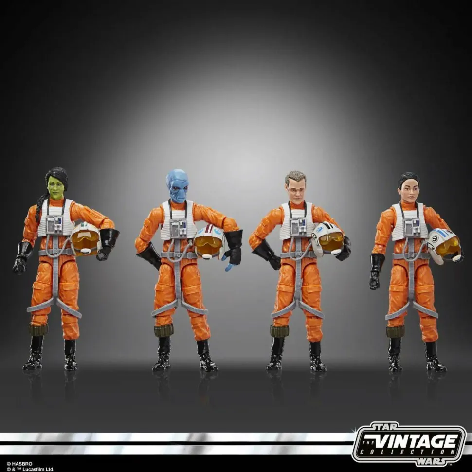 Star Wars: Ahsoka - X-Wing Pilot Vintage Collection Kenner 3.75" Scale Action Figure 4-Pack