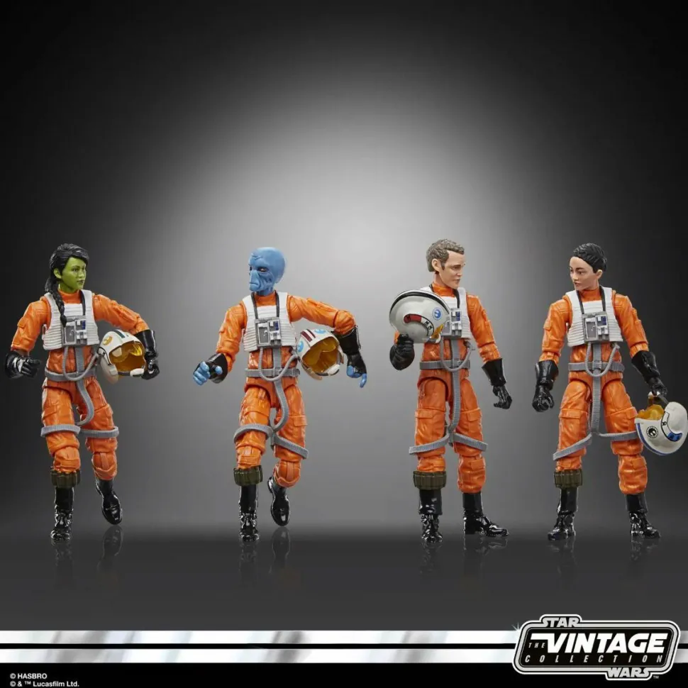 Star Wars: Ahsoka - X-Wing Pilot Vintage Collection Kenner 3.75" Scale Action Figure 4-Pack
