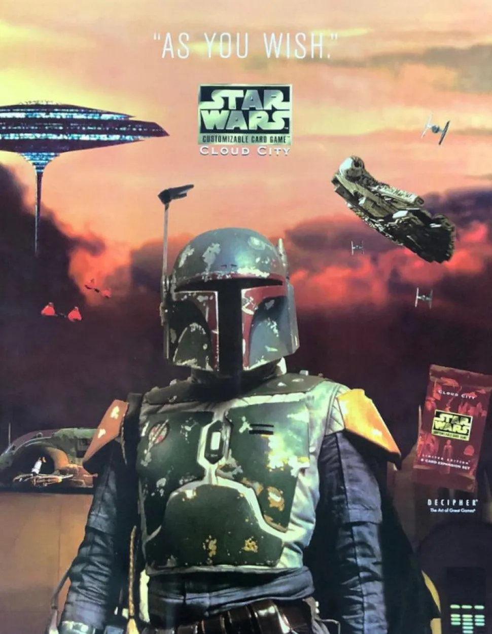 Star Wars CCG - Boba Fett "Cloud City" Marketing Poster