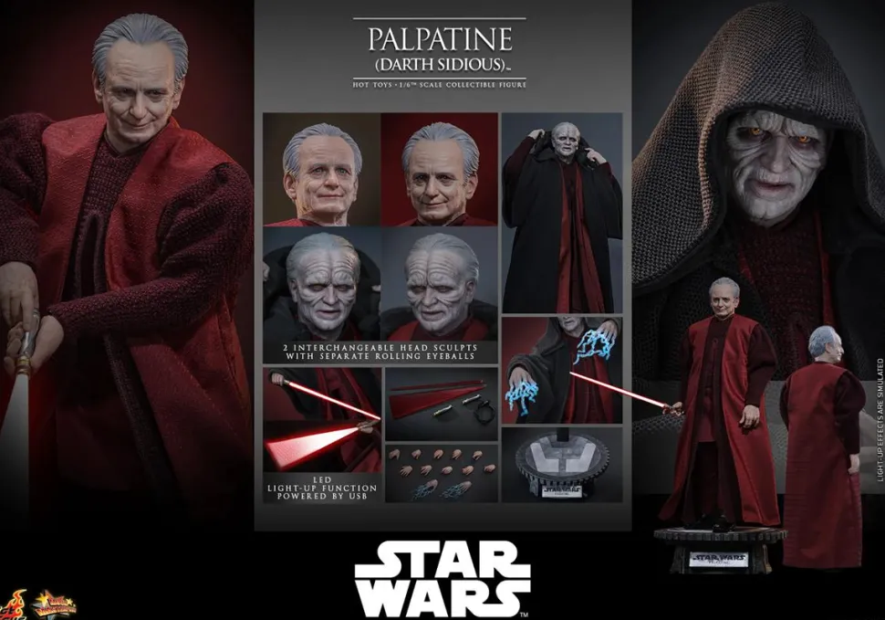 Star Wars Episode III: Revenge of the Sith - Palpatine (Darth Sidious) 1/6th Scale Hot Toys Action Figure