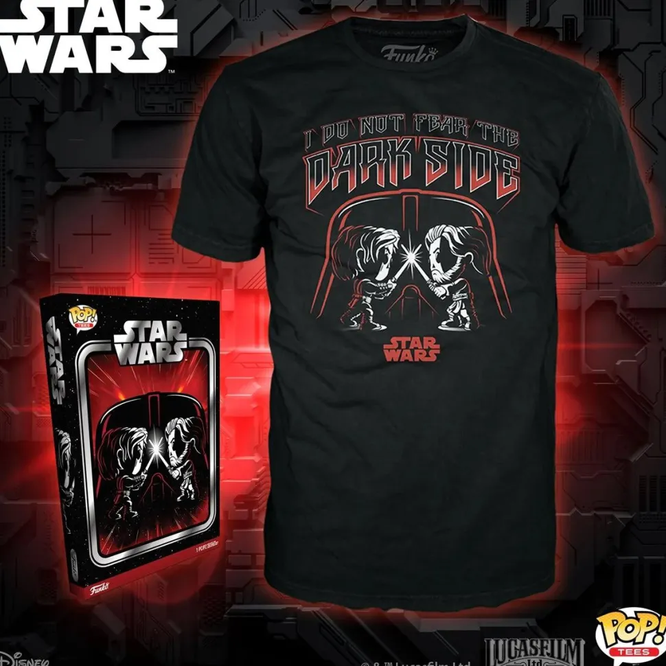 Star Wars Episode III: Revenge of the Sith - Anakin vs. Obi-Wan Duel Pop! Tees Unisex Black T-Shirt