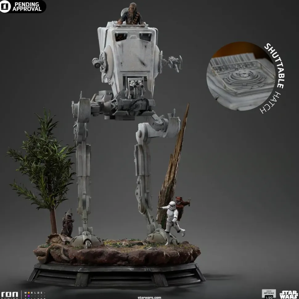 Star Wars Episode VI: Return of the Jedi - AT-ST & Chewbacca 1/20th Diorama Statue