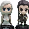 Star Wars Episode VII: The Force Awakens - Luke Skywalker & Rey Cosbaby 3.75” Hot Toys Bobble Head Figure 2-Pack