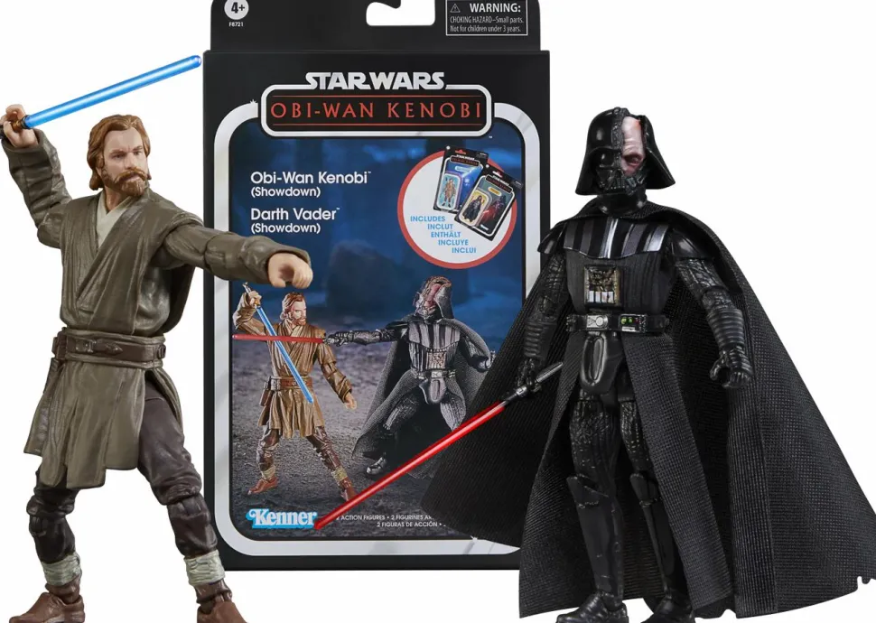 Star Wars: Obi-Wan Kenobi - Obi-Wan Kenobi (Showdown) & Darth Vader (Showdown) Vintage Collection Kenner 3.75" Scale Action Figure 2-Pack