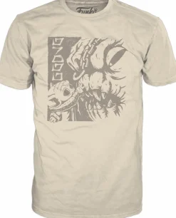 Star Wars: The Book of Boba Fett - Grogu with Rancor Pop! Tees Unisex Sand T-Shirt