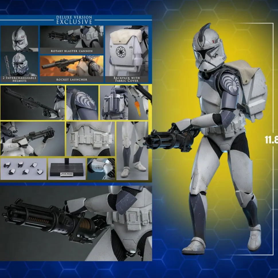 Star Wars: The Clone Wars - 104th Battalion Wolfpack Clone Trooper Deluxe Version 1/6th Scale Hot Toys Action Figure