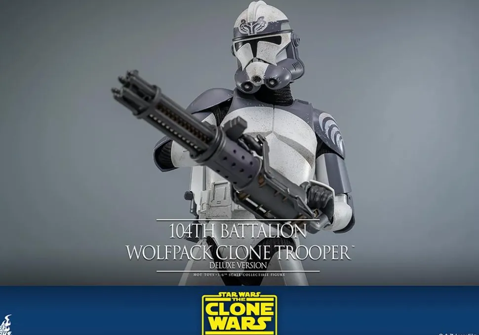 Star Wars: The Clone Wars - 104th Battalion Wolfpack Clone Trooper Deluxe Version 1/6th Scale Hot Toys Action Figure
