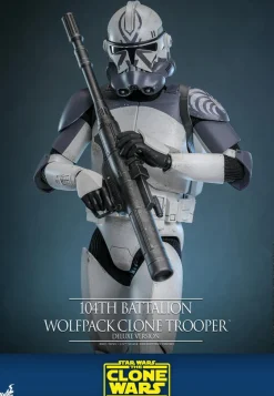 Star Wars: The Clone Wars - 104th Battalion Wolfpack Clone Trooper Deluxe Version 1/6th Scale Hot Toys Action Figure