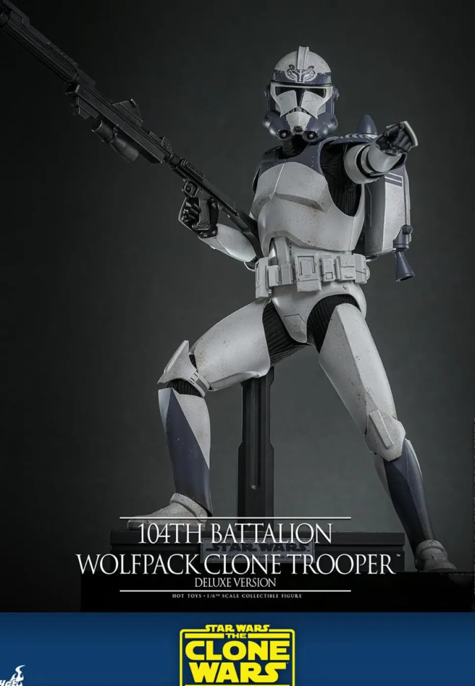 Star Wars: The Clone Wars - 104th Battalion Wolfpack Clone Trooper Deluxe Version 1/6th Scale Hot Toys Action Figure