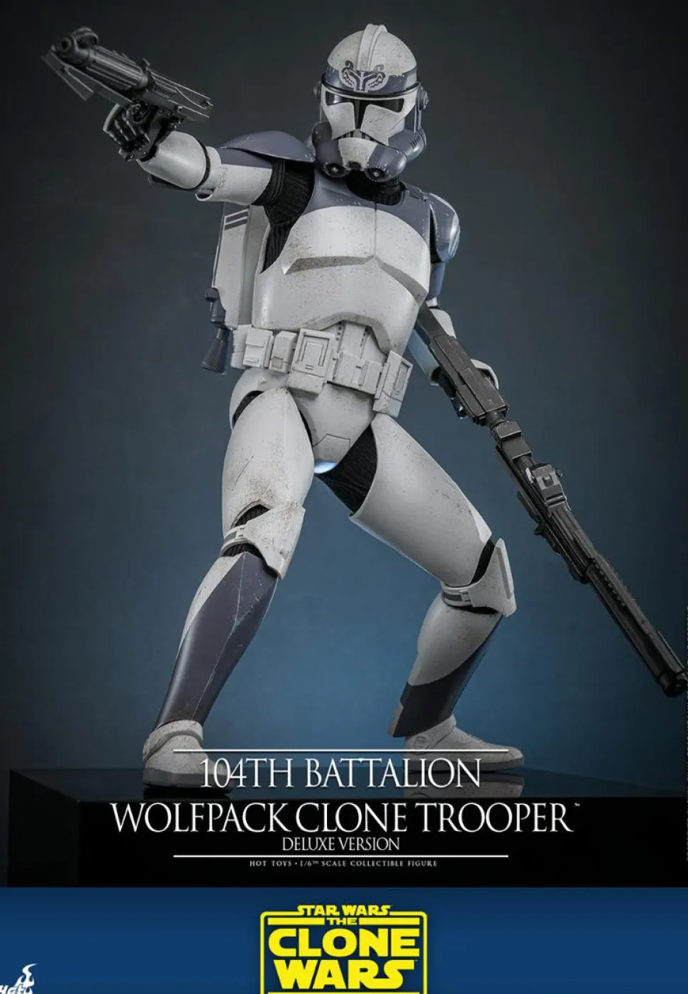 Star Wars: The Clone Wars - 104th Battalion Wolfpack Clone Trooper Deluxe Version 1/6th Scale Hot Toys Action Figure