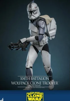 Star Wars: The Clone Wars - 104th Battalion Wolfpack Clone Trooper Deluxe Version 1/6th Scale Hot Toys Action Figure