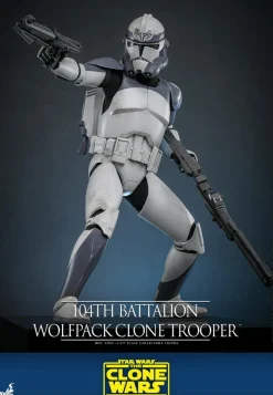 Star Wars: The Clone Wars - 104th Battalion Wolfpack Clone Trooper 1/6th Scale Hot Toys Action Figure