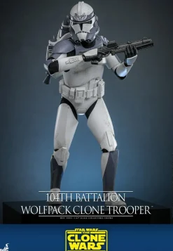 Star Wars: The Clone Wars - 104th Battalion Wolfpack Clone Trooper 1/6th Scale Hot Toys Action Figure
