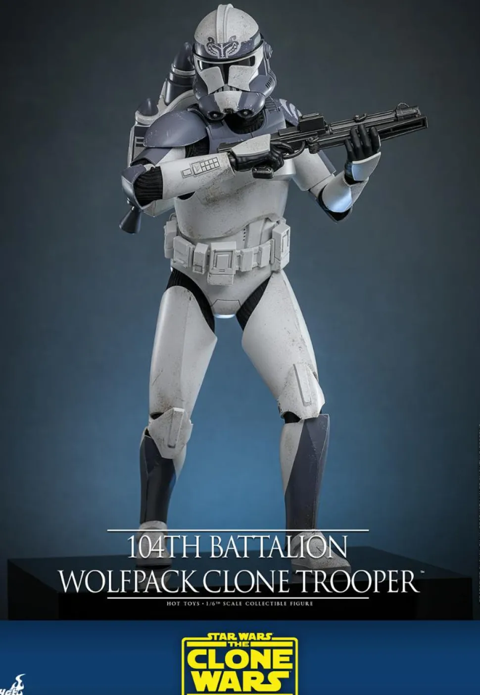 Star Wars: The Clone Wars - 104th Battalion Wolfpack Clone Trooper 1/6th Scale Hot Toys Action Figure