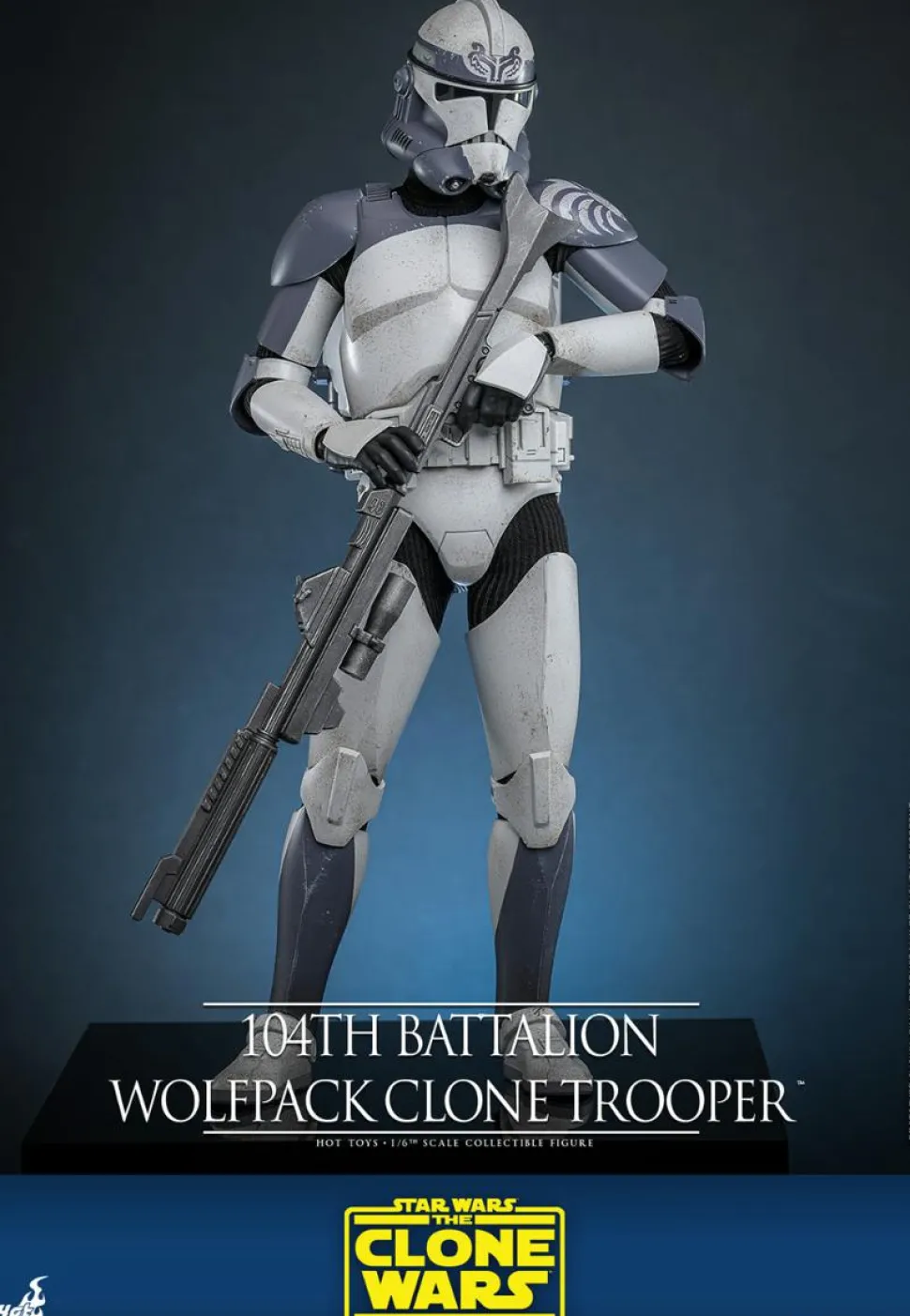 Star Wars: The Clone Wars - 104th Battalion Wolfpack Clone Trooper 1/6th Scale Hot Toys Action Figure