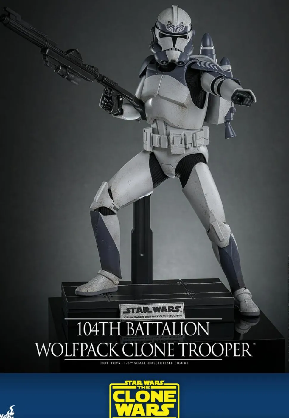 Star Wars: The Clone Wars - 104th Battalion Wolfpack Clone Trooper 1/6th Scale Hot Toys Action Figure