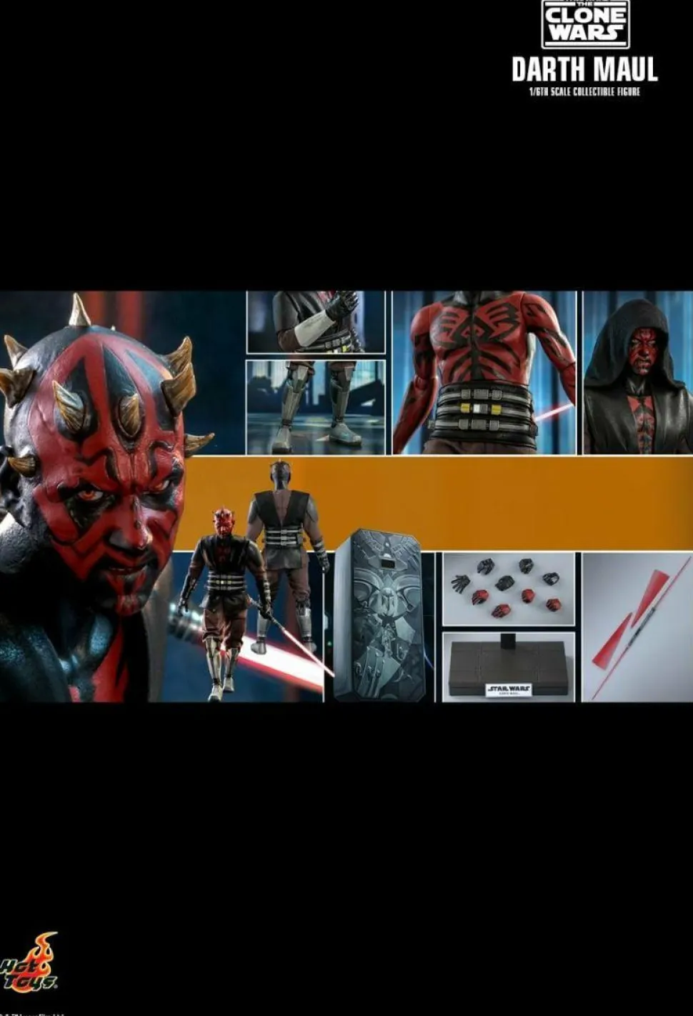 Star Wars: The Clone Wars - Darth Maul 1/6th Scale Hot Toys Action Figure