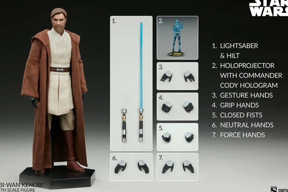 Star Wars: The Clone Wars - Obi-Wan Kenobi 1/6th Scale Action Figure