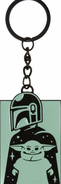 Star Wars: The Mandalorian - Mando & Grogu (The Child) Enamel Keychain