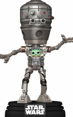 Star Wars: The Mandalorian - IG-12 with Grogu Deluxe Pop! Vinyl Figure with Lights and Sounds (Popcultcha Exclusive)