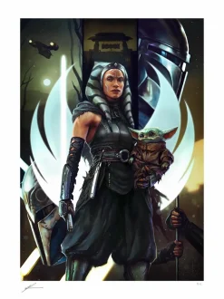 Star Wars: The Mandalorian - The Jedi: Ahsoka Tano & Grogu Fine Art Print by Richard Luong