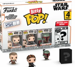 Star Wars: The Mandalorian - Cobb Vanth, Fennec Shand, Boba Fett & Mystery Bitty Pop! Vinyl Figure 4-Pack