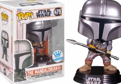 Star Wars: The Mandalorian - The Mandalorian with Beskar Staff Pop! Vinyl Figure (Funko / Popcultcha Exclusive)