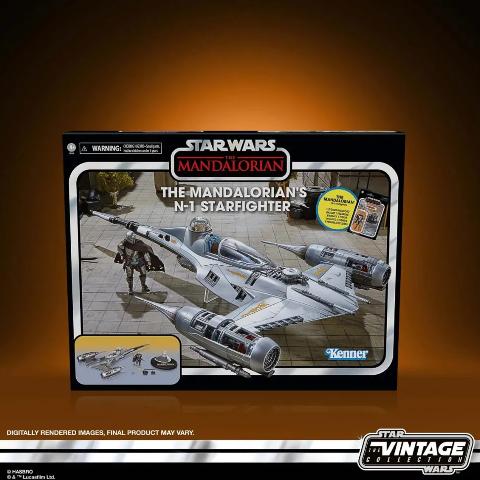 Star Wars: The Mandalorian - The Mandalorian's N-1 Starfighter & The Mandalorian Vintage Collection Kenner 3.75" Scale Action Figure Vehicle