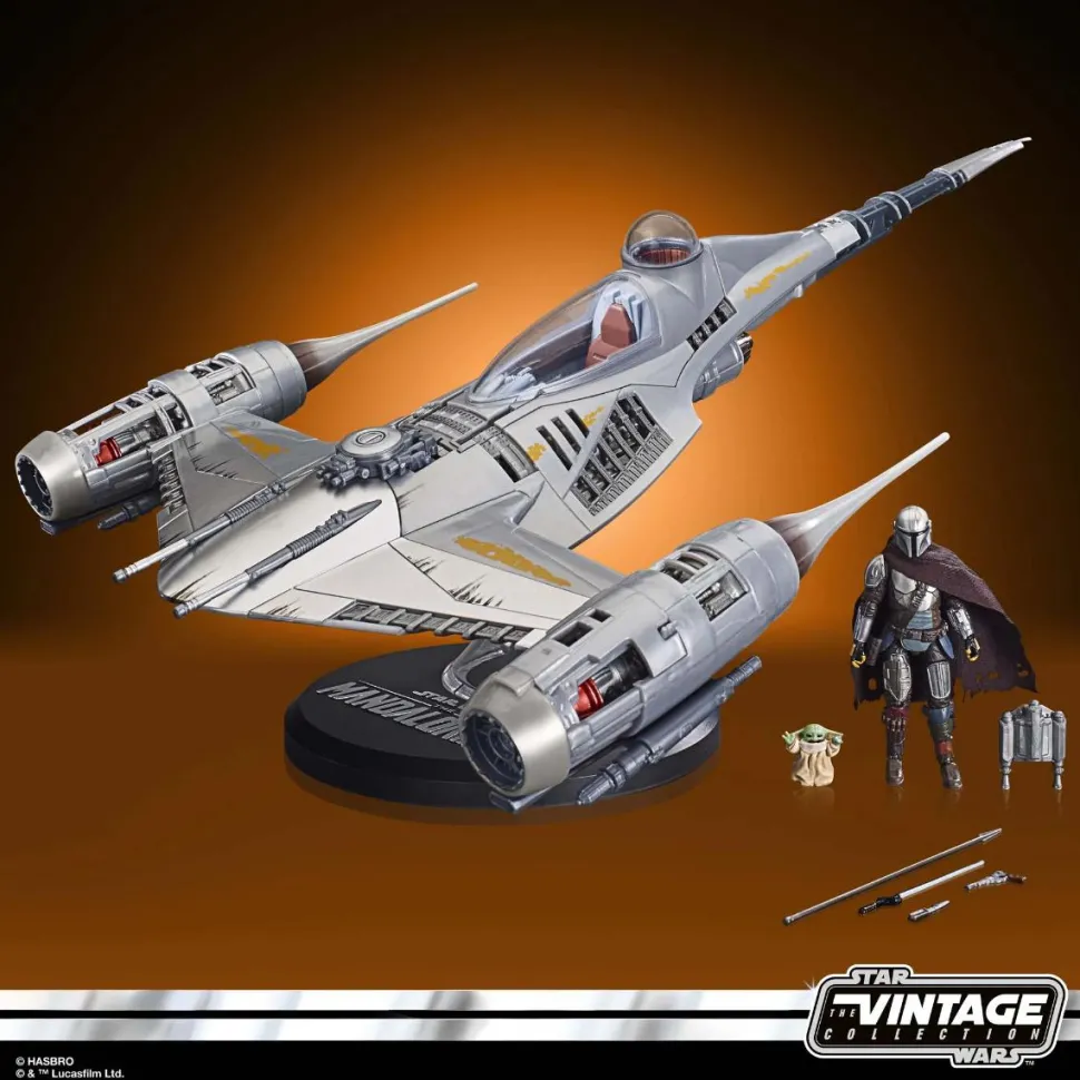 Star Wars: The Mandalorian - The Mandalorian's N-1 Starfighter & The Mandalorian Vintage Collection Kenner 3.75" Scale Action Figure Vehicle