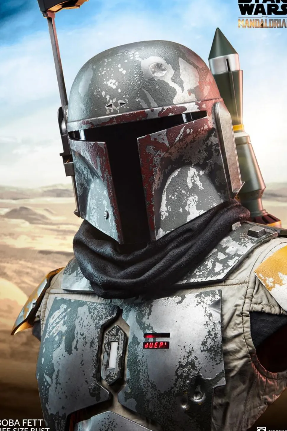 Star Wars: The Mandalorian - Boba Fett 1:1 Scale Life-Size Bust Statue