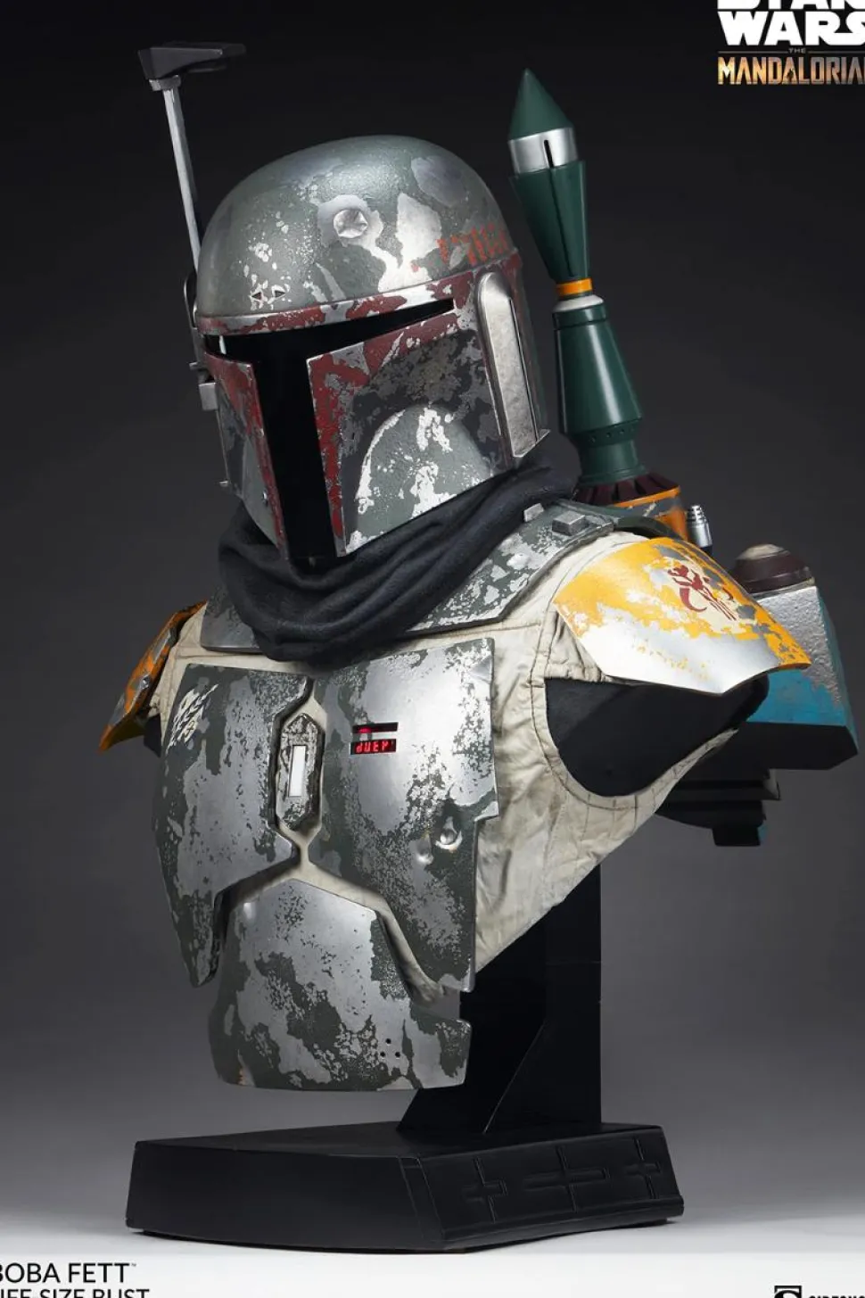 Star Wars: The Mandalorian - Boba Fett 1:1 Scale Life-Size Bust Statue