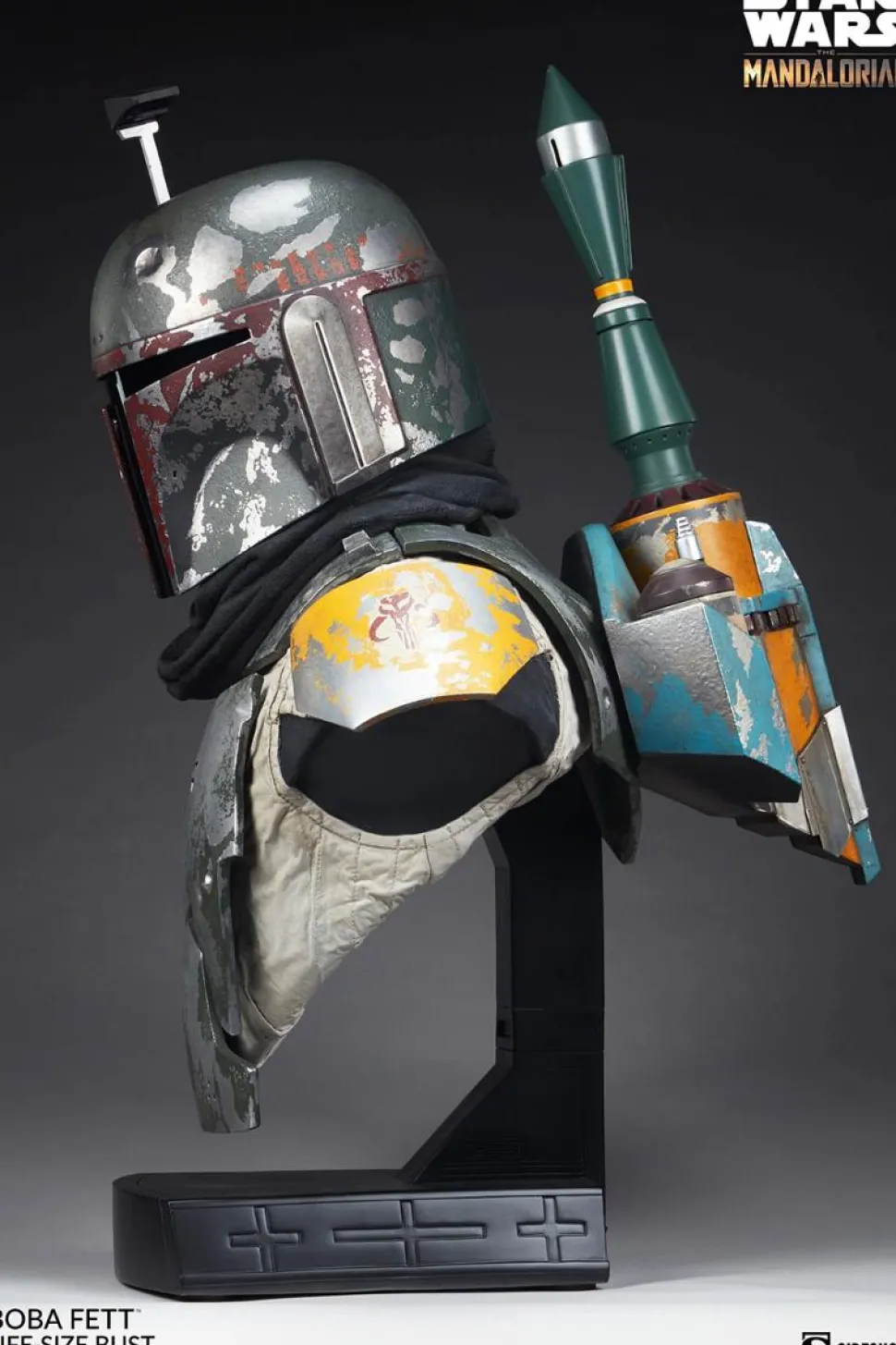 Star Wars: The Mandalorian - Boba Fett 1:1 Scale Life-Size Bust Statue